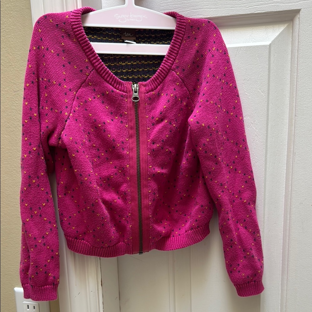 Tea Collection size small zippered sweater